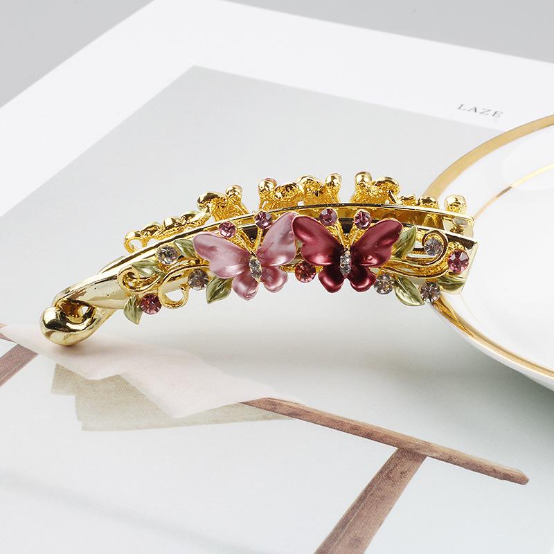 Stall Small Commodity Hairpin Women'S Color Hair Accessories Hairpin Hair Root Alloy Headgear Premium Butterfly Banana Clip