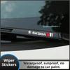 AAAJI1 4Pcs Car Stickers, Window Wiper Decorative Stickers, Laser Waterproof, Suitable for Octavia Kodiaya Kroya Kamia Citigo