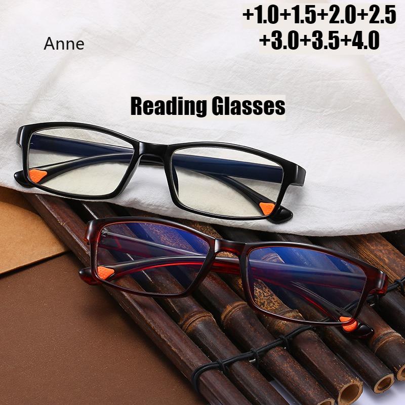 Vintage Reading Glasses Men Anti Blue Light Presbyopic Glasses Women Classic Full Frame Clear Eyeglasses Diopter +1.0 To +4.0