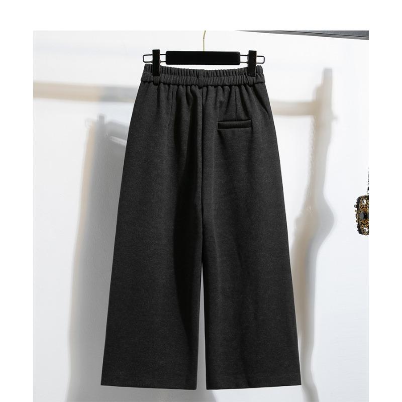 DIMANAF Plus Size Women Long Pants Thick Loose Casual Elastic Waist Vintage Lady Winter Autumn 2025