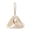 Einfache einfarbige Satin-Magnet-Abendtasche, vielseitige dreieckige Damen-Clutch-Handtasche