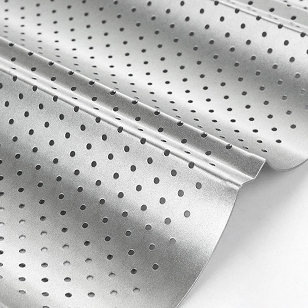 2 Groove Wave French Bread Baking Tray Carbon Steel Mold For Baguette Bake Tools