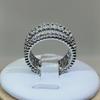 925 Sterling Silver Fashion Zircon Double Layer Ring Sparkling Double Ring Double Wear Ladies Wedding Party Jewelry Gift