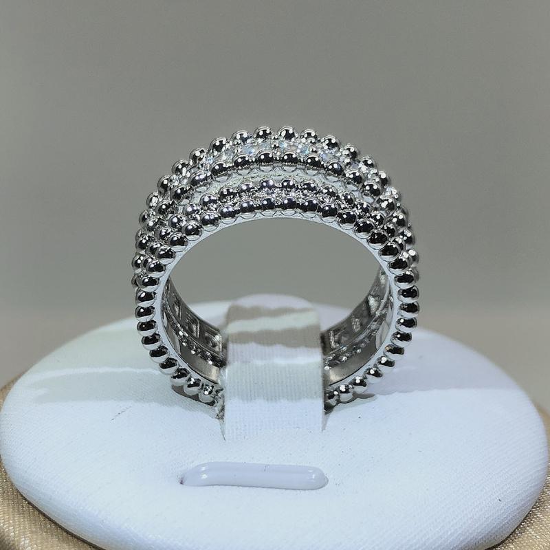 925 Sterling Silver Fashion Zircon Double Layer Ring Sparkling Double Ring Double Wear Ladies Wedding Party Jewelry Gift