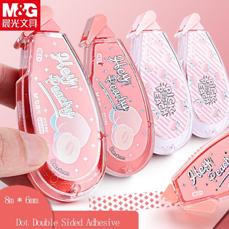 M&g Double-sided Adhesive Dot Glue Tape Acid-free File Safe Permanent Tape Roller Chute For Office Use