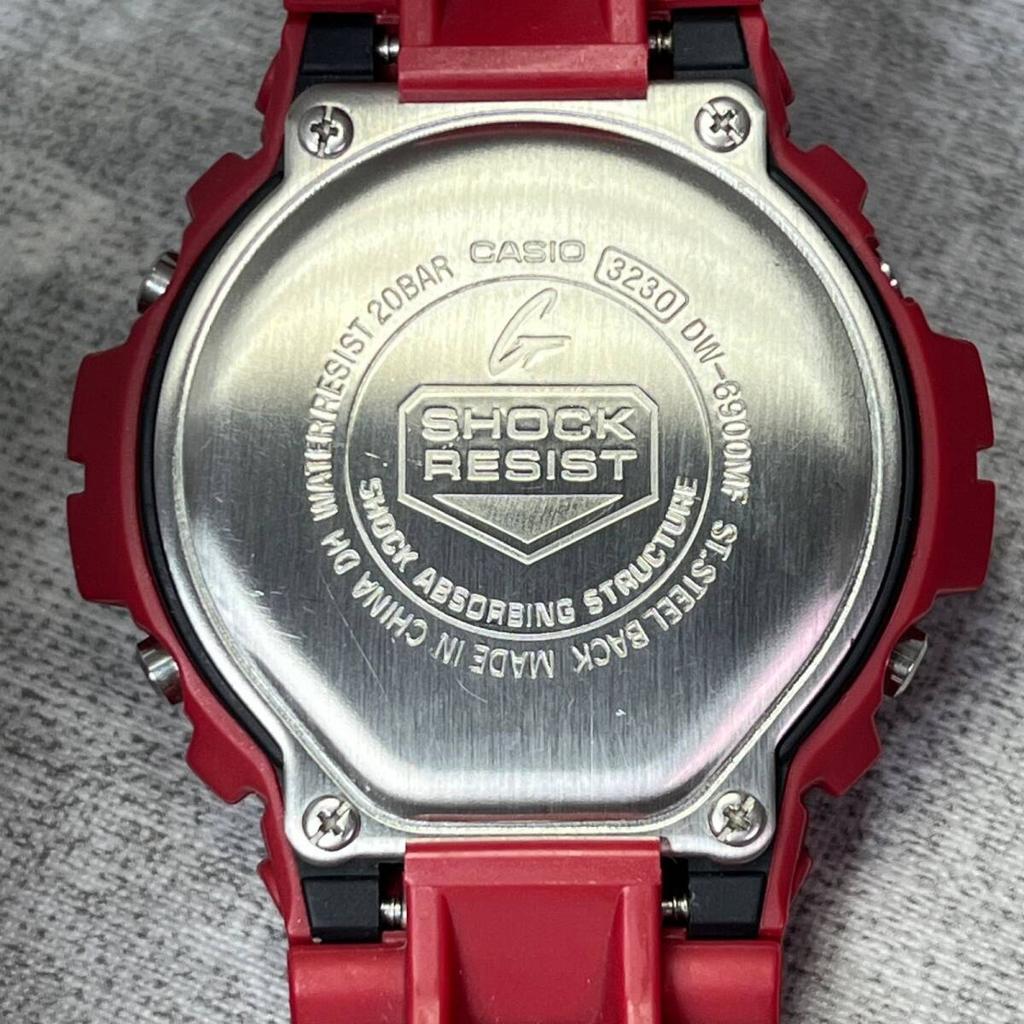 CASIO Red Digital Watch Y2K Street G-SHOCK DW-6900MF-4 Men's