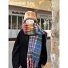 Soft Fuzzy Oversized Scarf Women Winter Warm Thick Acrylic Blend Solid Color Plush Neck Wrap