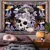 VIKAMA Dark Fantasy Tapestry Skull Mushroom Starry Sky Living Room Bedroom Music Corner Background Cloth Decoration