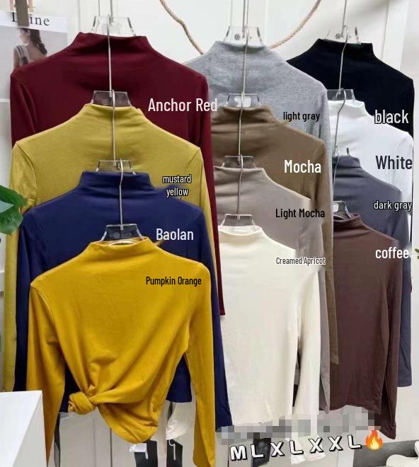 

Women s Black Slim Fit Long Sleeve High Neck Base Layer - Spring 2026 M [80-100 lbs]