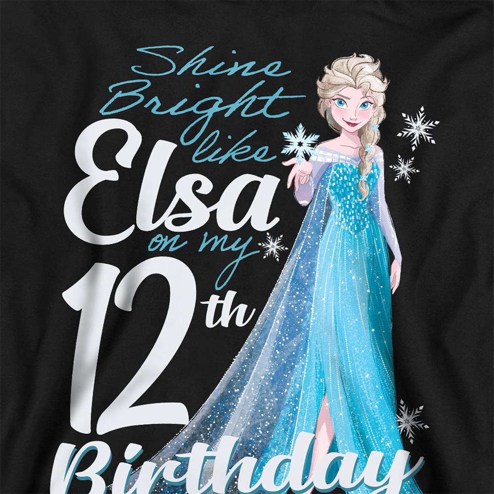 Frozen Childrens/Kids Bright Like Elsa Heather 12th Birthday Pullover Hoodie
