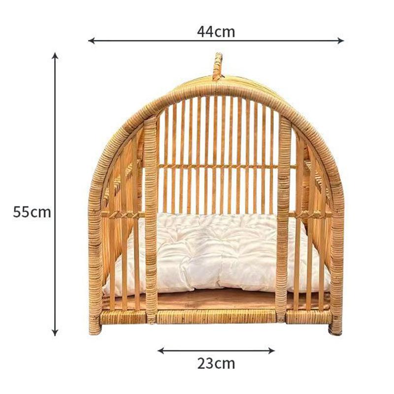

Handmade Rattan Woven Pet Nest Cat Large Sleeping Dog Nest Indoor House Durable Breathable Cat Nesting All Season Universal