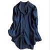 Office Lady Solid Color Blouse Fashion Single-breasted All-match Spring Autumn Stand Collar Women's Korean Long Sleeve Shirt New
