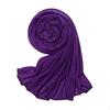Light Cotton Monochrome Scarf Wrap With Stretch Breathable Fabric For Casual Wear