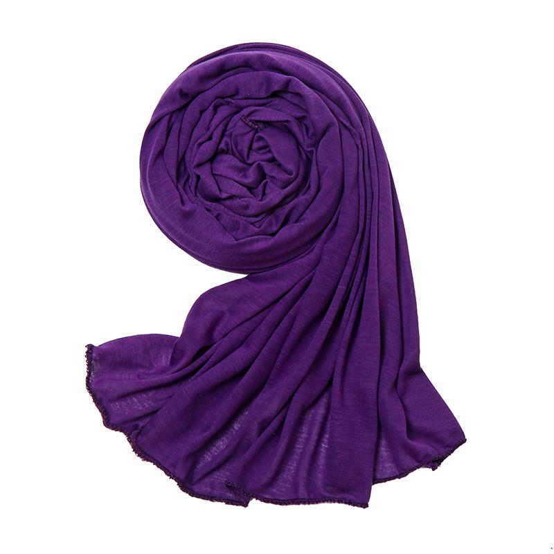 Light Cotton Monochrome Scarf Wrap With Stretch Breathable Fabric For Casual Wear
