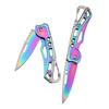 2024 new Stainless steel color mini folding knife, EDC portable outdoor camping knife, multi-function keychain tool knife