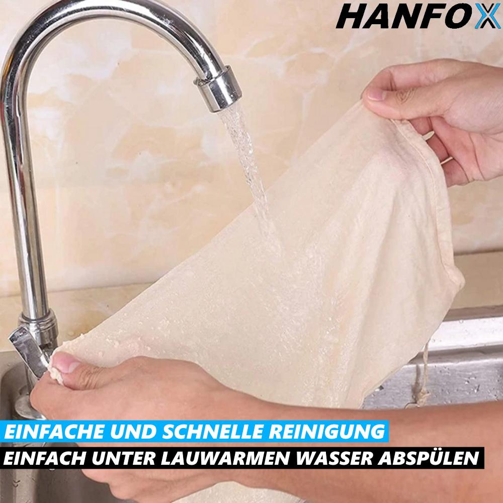 HANFOX Hemp Nut Milk Bag Strainer Cloth Cheesecloth Filter Cloth [Set of 2]