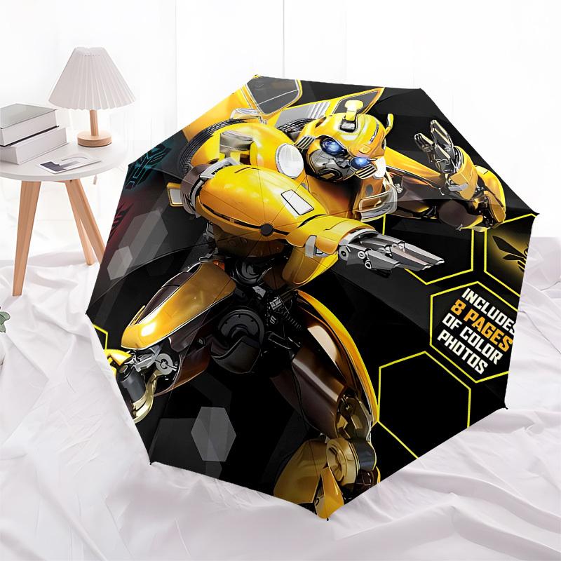 Transformers, Bumblebee Automatic Opening and Closing, 8 rib Structure Portable Umbrella, Suitable for Men and Women in All Seasons Perfect