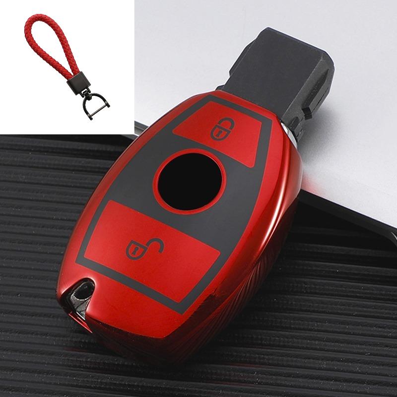 For Mercedes Benz CLA GLC GLA GLK W203 W210 W211 W204 W176 A B C R Class AMG Key Case Cover Holder Fob Casing Bag