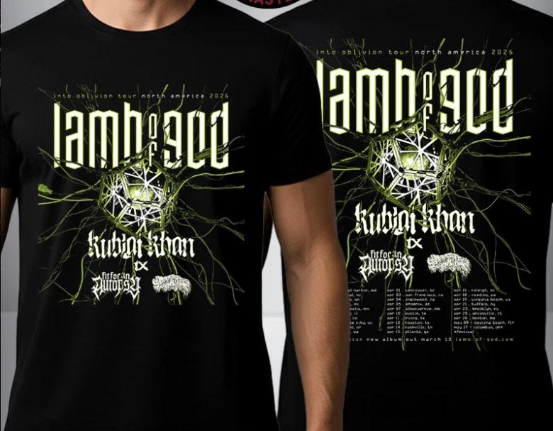 Lamb Of God Into Oblivion Tour North America 2026 Schedule Tour Dates Unisex T S 3XL