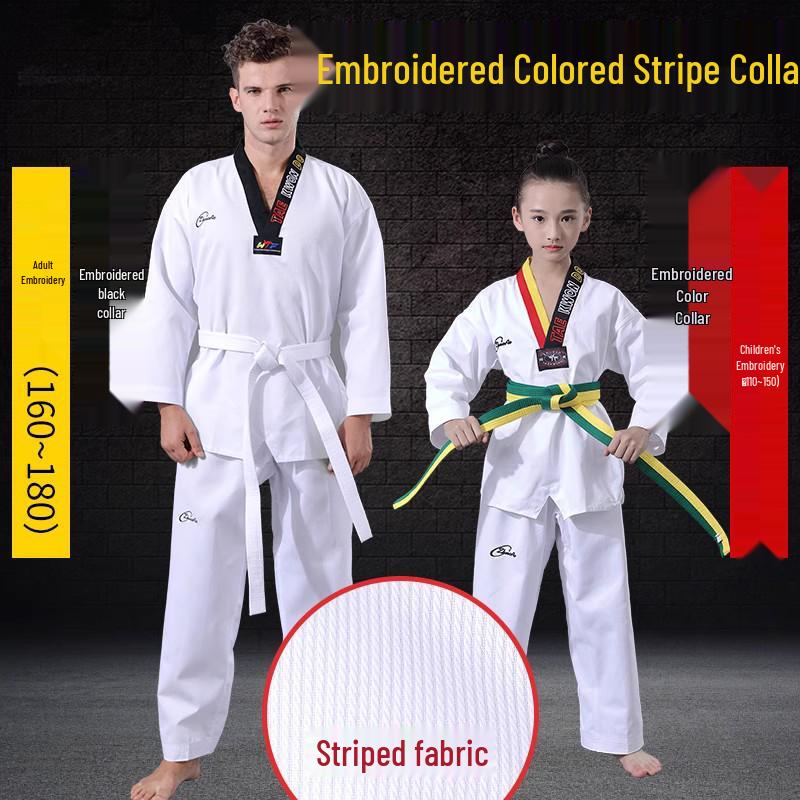 Taekwondo Uniform for Adults & Children: Pure Cotton Dobok for Beginners, Students, Coaches, Men & Women.