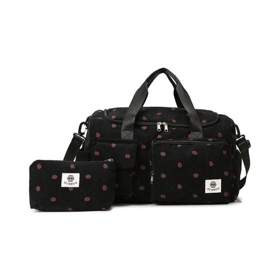 Strawberry Travel Carryall Large Capacity Wet And Dry Separation Duffel Bag Crossbody Gym Bag with Shoes Compartment for Fitness Weekender