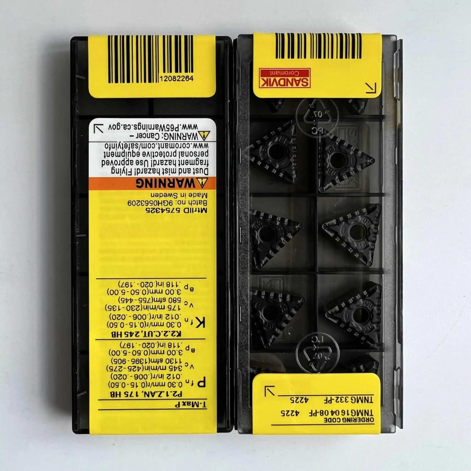 

Original Sandvik / TNMG160408-PF 4225 /Carbide CNC Blade 10 PCS