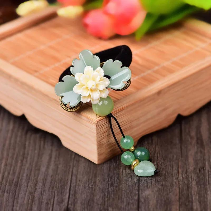 Ethnic Style Jewelry Classical Meatball Headwear Hair Clips Ladies  Edge Clip Hanfu Ancient Style Hairs Clip Elegant Headwear