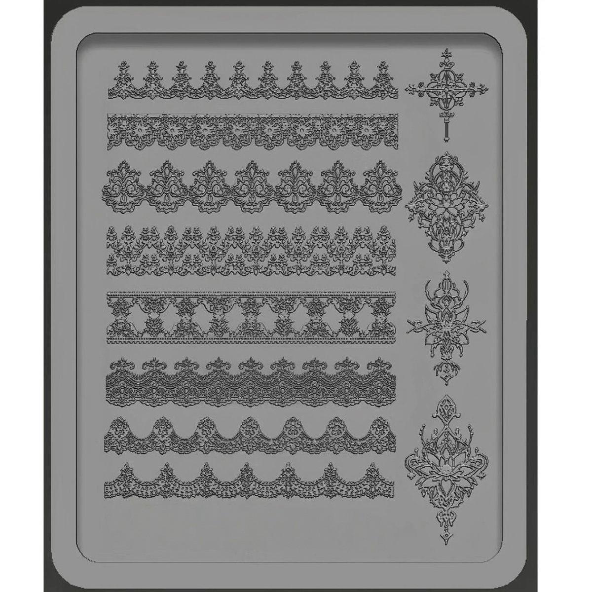 Eight Nail Art Molds: French Bow & Floral Vine Designs