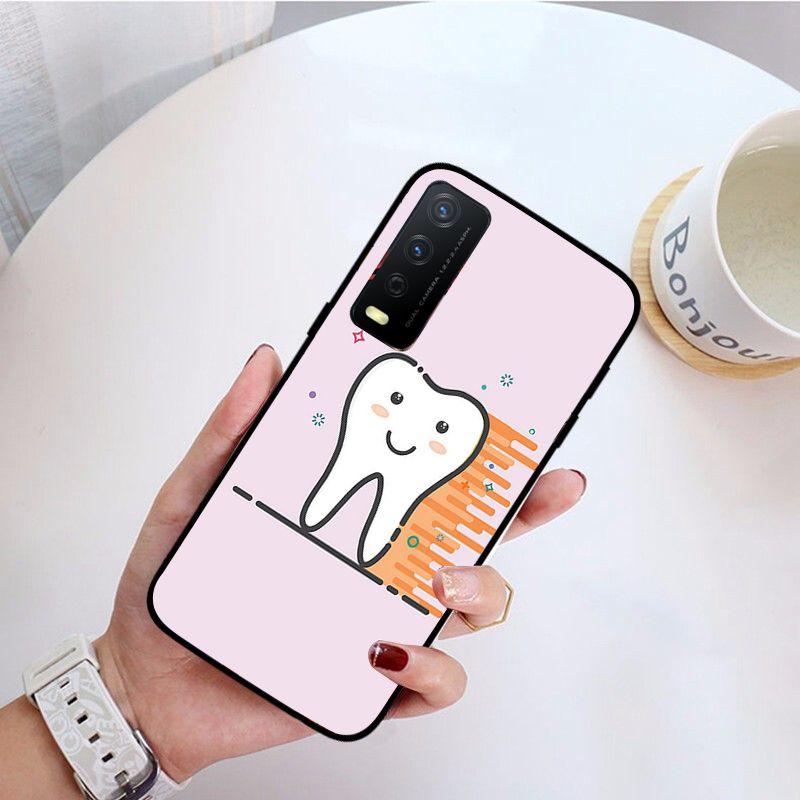 Funda Cartoon Lovely Dentist Tooth Phone Cover For Vivo Y31 Y30 Y33S Y11S Y12S Y17 Y20 Y20S Y21S Y1S Y53S Y15 Y19 Y91C V23 Cases