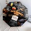Parapluie Automatique Jack Daniel's Tennessee Whiskey - Parapluie Portable Adapté au Voyage en Plein Air Cadeau d'Anniversaire Indispensable Quotidien