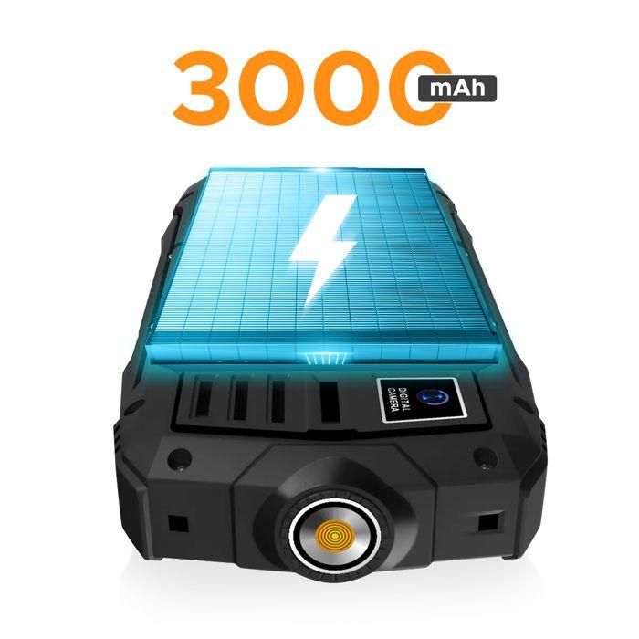 Téléphone incassable à touches Batterie 3000mAh Étanche IP68 SOS Hammer Noir