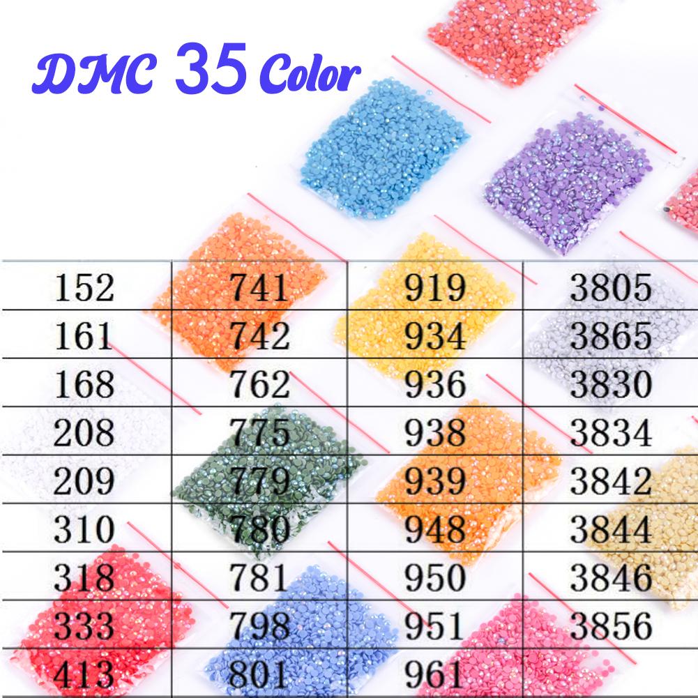 1225Pcs 5D Mosaic Round Diamond Set 60 Colors 5D Diamond Art Beads for DIY Diamond Art Crafts for Nail Art Jewelry Decoration