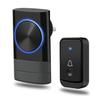 Wireless Door Chime with LED Flash Waterproof Doorbell Adjustable Volume Chime 2 Plug-in Receivers