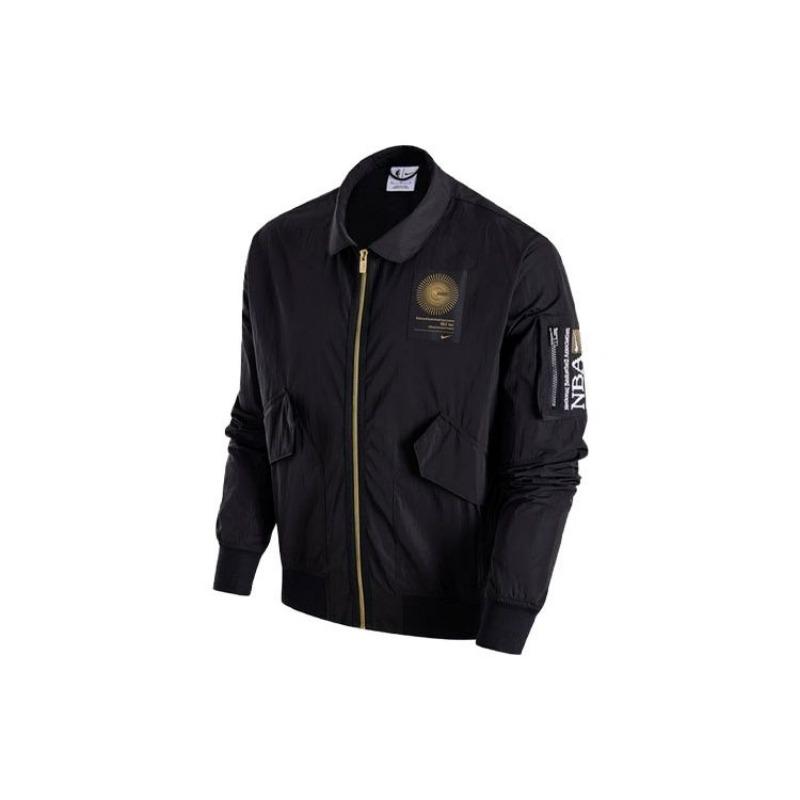 

Мужская куртка Nike NBA Collaboration с вышитыми буквами и длинными рукавами на молнии, черная FD8436-010 XXL
