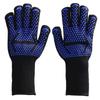 Hitzebeständige und hitzebeständige Grillhandschuhe mit fünf Fingern, wärmeisolierend, mikrowellengeeignet, mit Silikonbeschichtung.