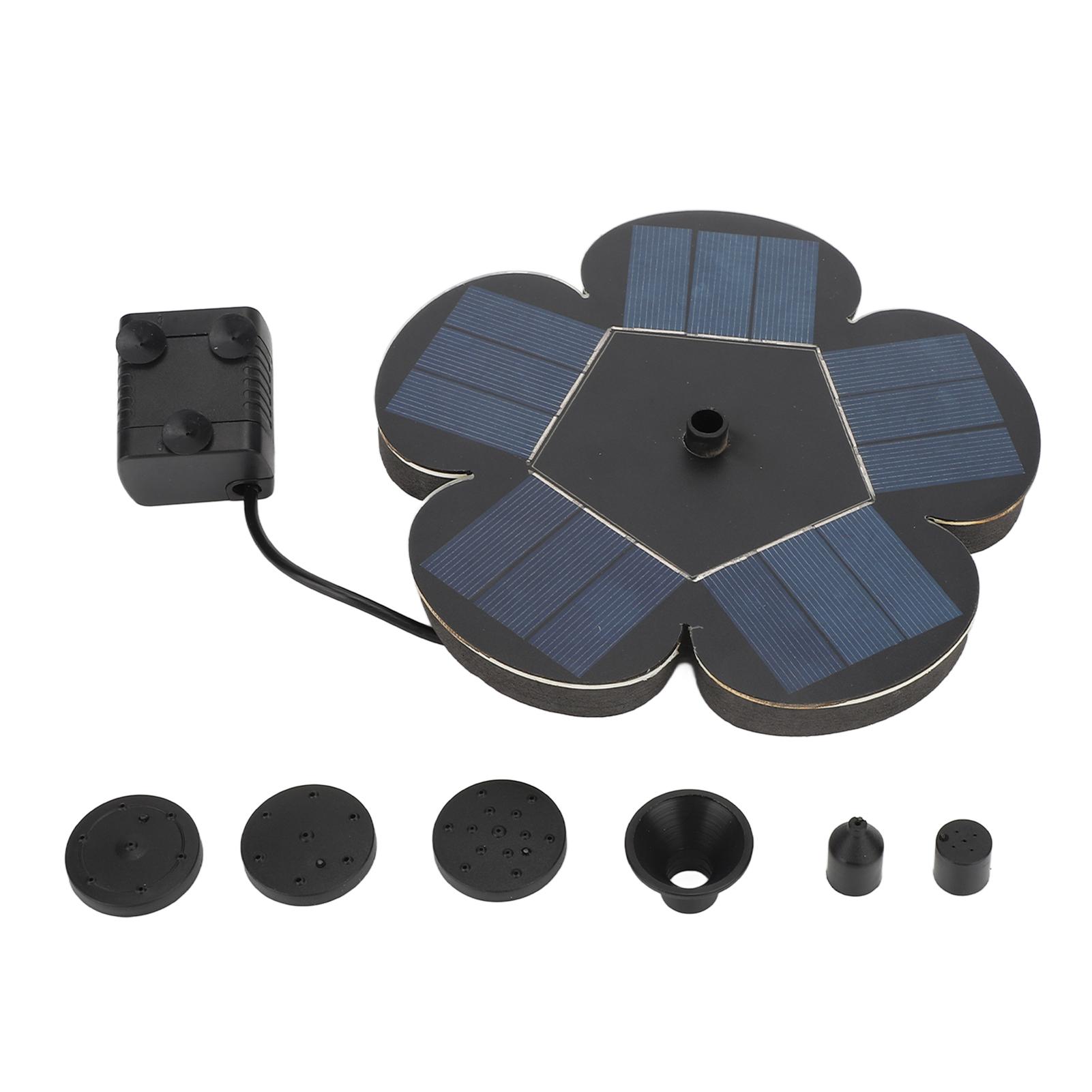 Solar Fountain Solar Powered Plum Blossom Style Fast Start Up Easy Installation Widely Used Stable Solar Water Fountain