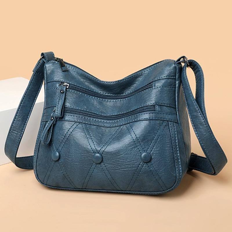 PU kožená taška přes rameno Ženy Kauzální Luxusní kabelky a peněženky Dámská Designová taška Hobos Malá značka Crossbody kabelky