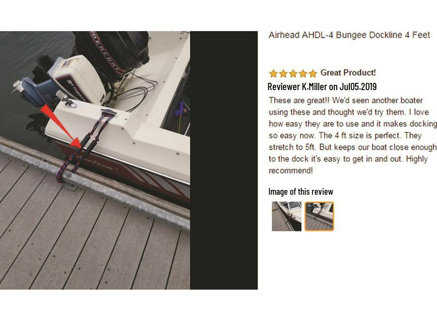 Elastisches Anker- und Festmacherseil für Schlauchboote und Wassersport