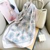 Korean Version Design Small Daisy Small Square Scarf Women's Silk Scarf Summer Thin Versatile Decorative Neck Small Scarf Headband