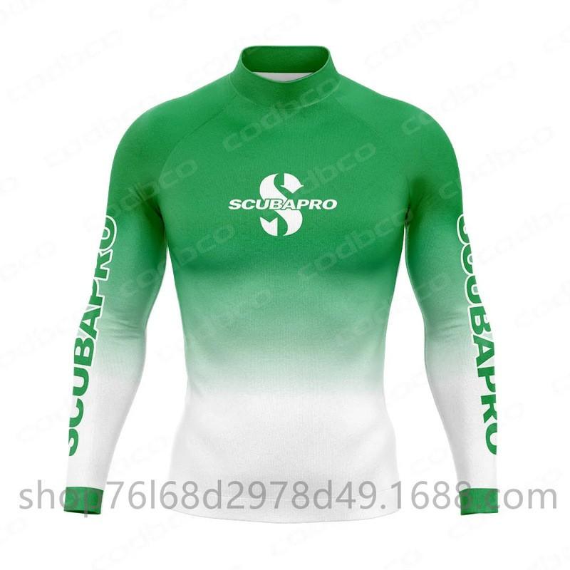 Mens UV Protection Rash Guard Long Sleeve Wetsuit Top Snorkeling Diving Surfing Water Sports Quick Dry Neoprene