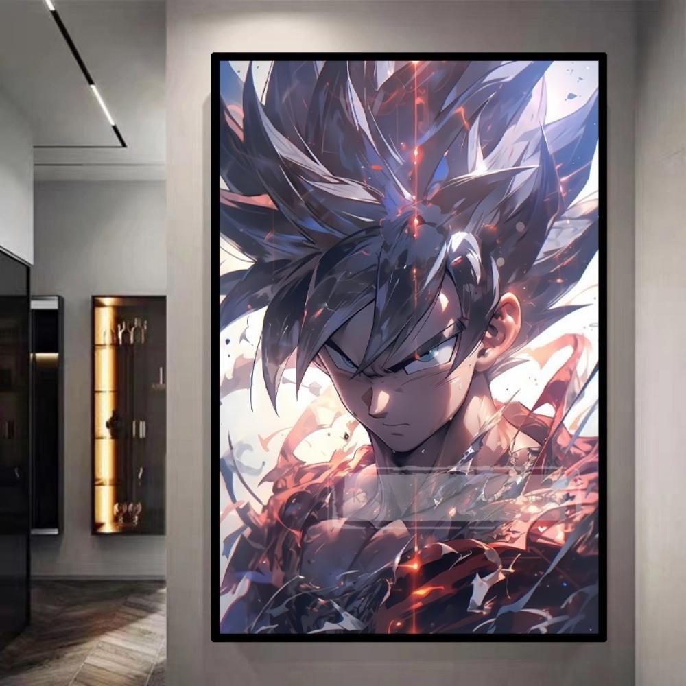 Dragon Ball Starry Night Tapestry Sun Wukong Super Saiyan Anime Hanging with Gokus Kamehameha Ideal for Otaku Bedroom Decor