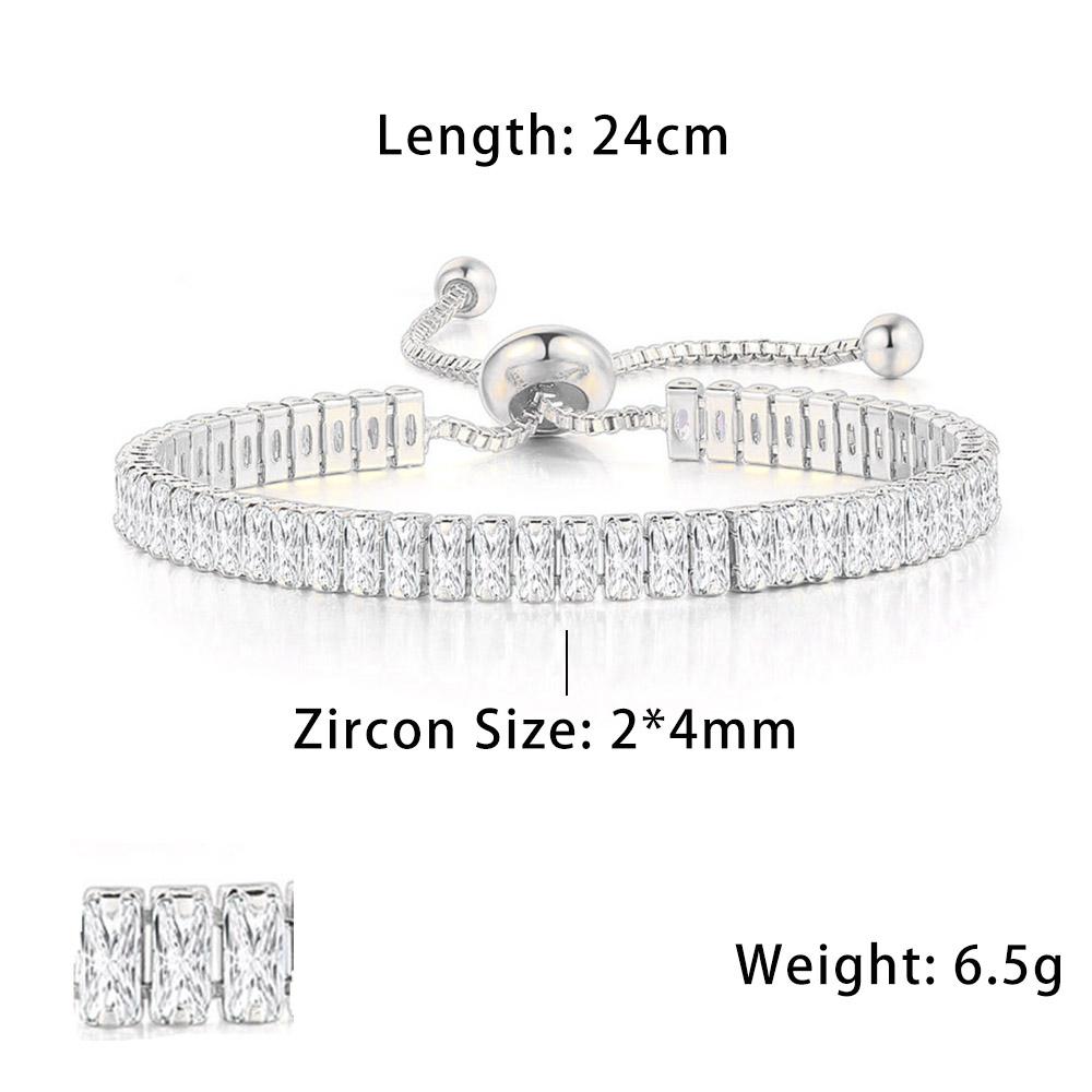 Fashionable Zircon Tennis Bracelets for Women Dazzling Various Shape Crystal Chain On Hand Trend Sexy Party Accessories Jewelry