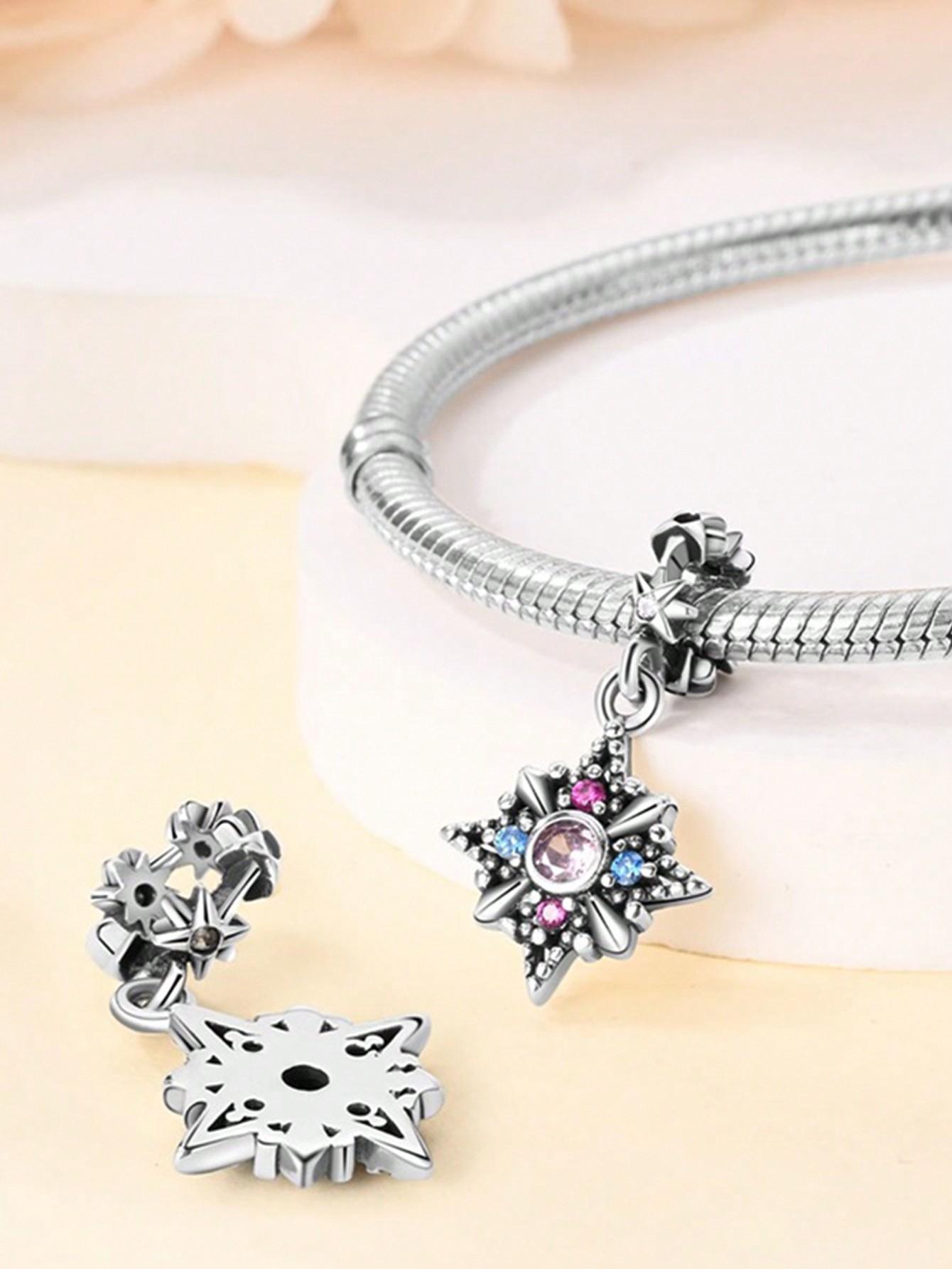 

Charm Bead Components Plata The universe the moon the stars Bead Components Charm Bead Component Copper Metal Plated Compatible With Charm Bead