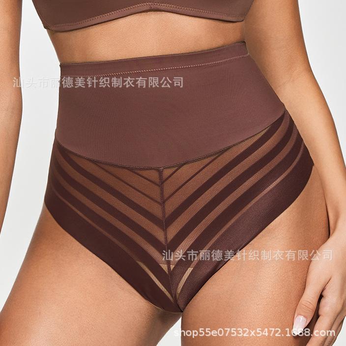 Exclusive for women's high-waisted underwear, breathable, invisible, comfortable, transparent, sexy mesh women's briefs, shapewear
