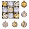 9Pcs/set Plastic Christmas Ball Ornament Christmas Ball Decorations  Christmas Party Decoration