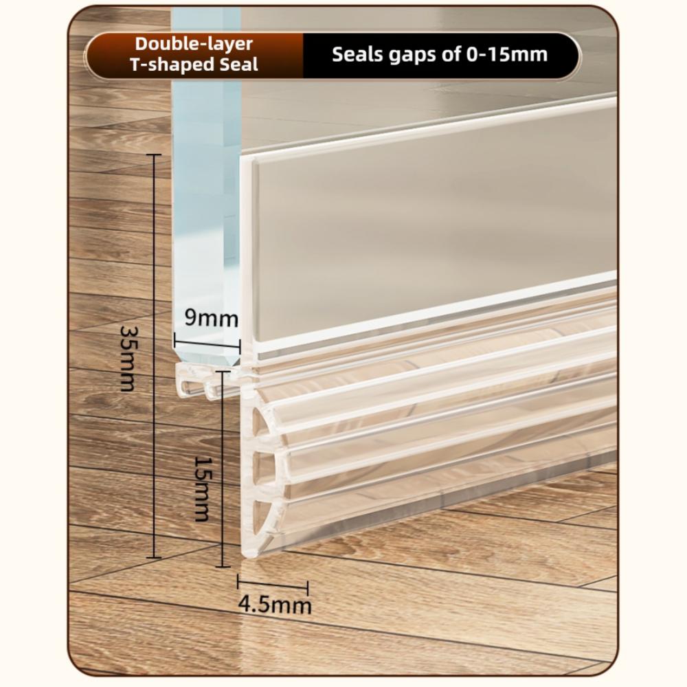 3m TPE Glass Door Seal Strip Transparent Frameless Glass Door Seal Shower Sweep  Glass Door Panel