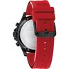 Tommy Hilfiger Reloj de Cuarzo para Hombre Bank Negro Rojo de Silicona 1791722