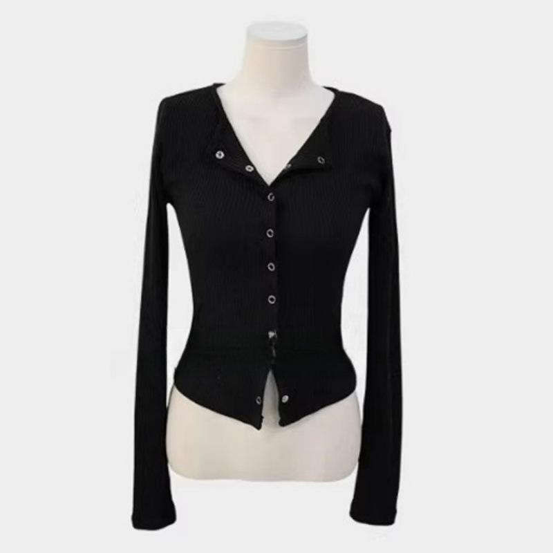 

A must-have from Dongdaemun, Korea: Sexy, single-breasted, slim-fit, long-sleeved women s cardigan, perfect for daily wear. One Size чёрный