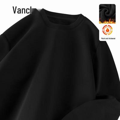 VANCL Men's 7A Anti-Bacterial Fleece Lined Long Sleeve Base Layer T-Shirt