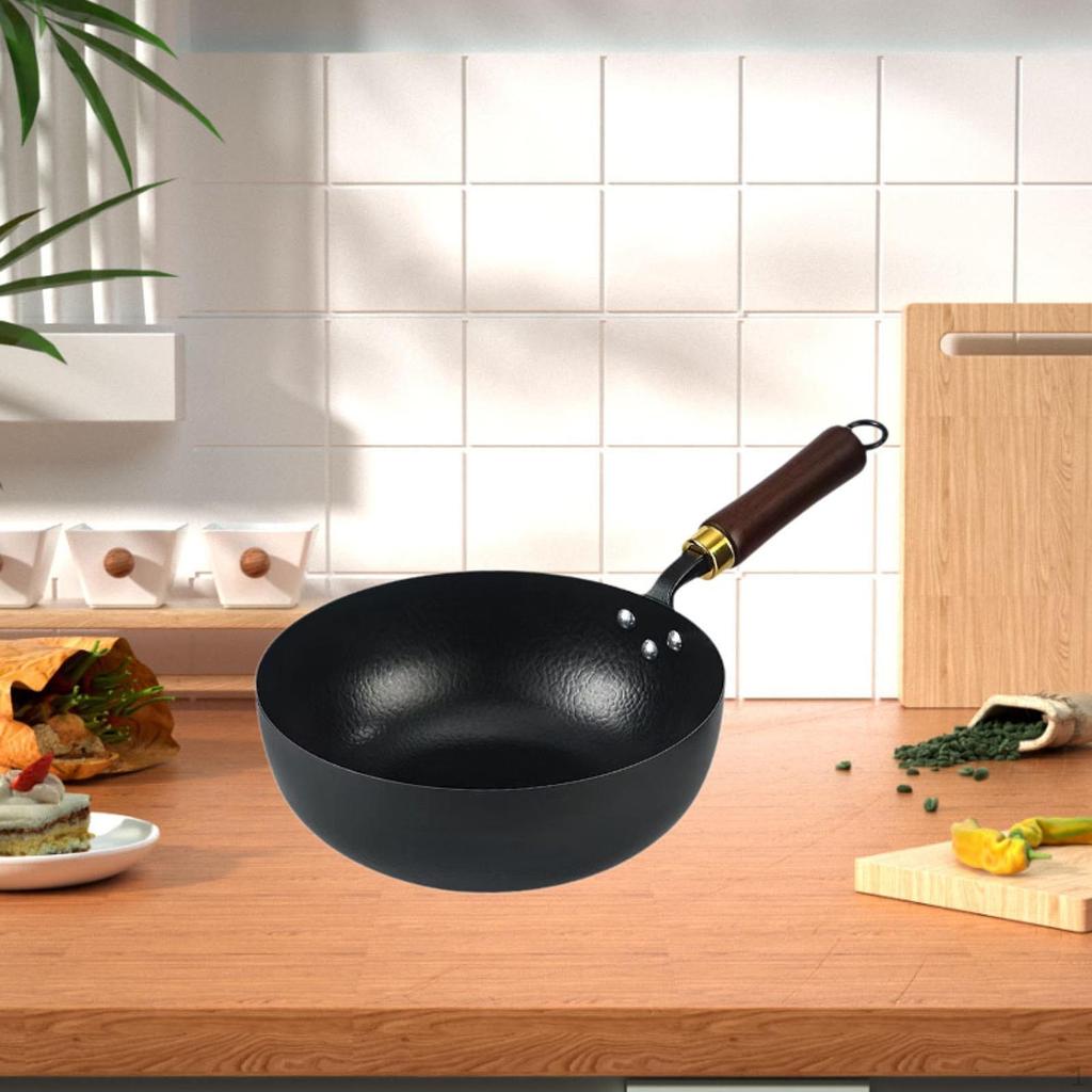 Gas Wok with Hanging Ring And Wooden Handle